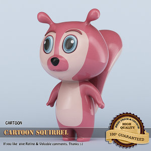 cartoon squirrel 3D model