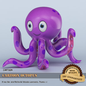 cartoon octopus 3D
