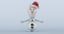 cartoon snowman 3D