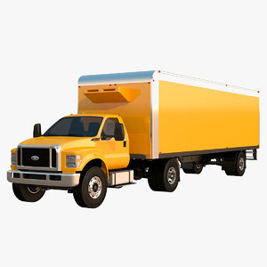 f-650 box trailer 3D model