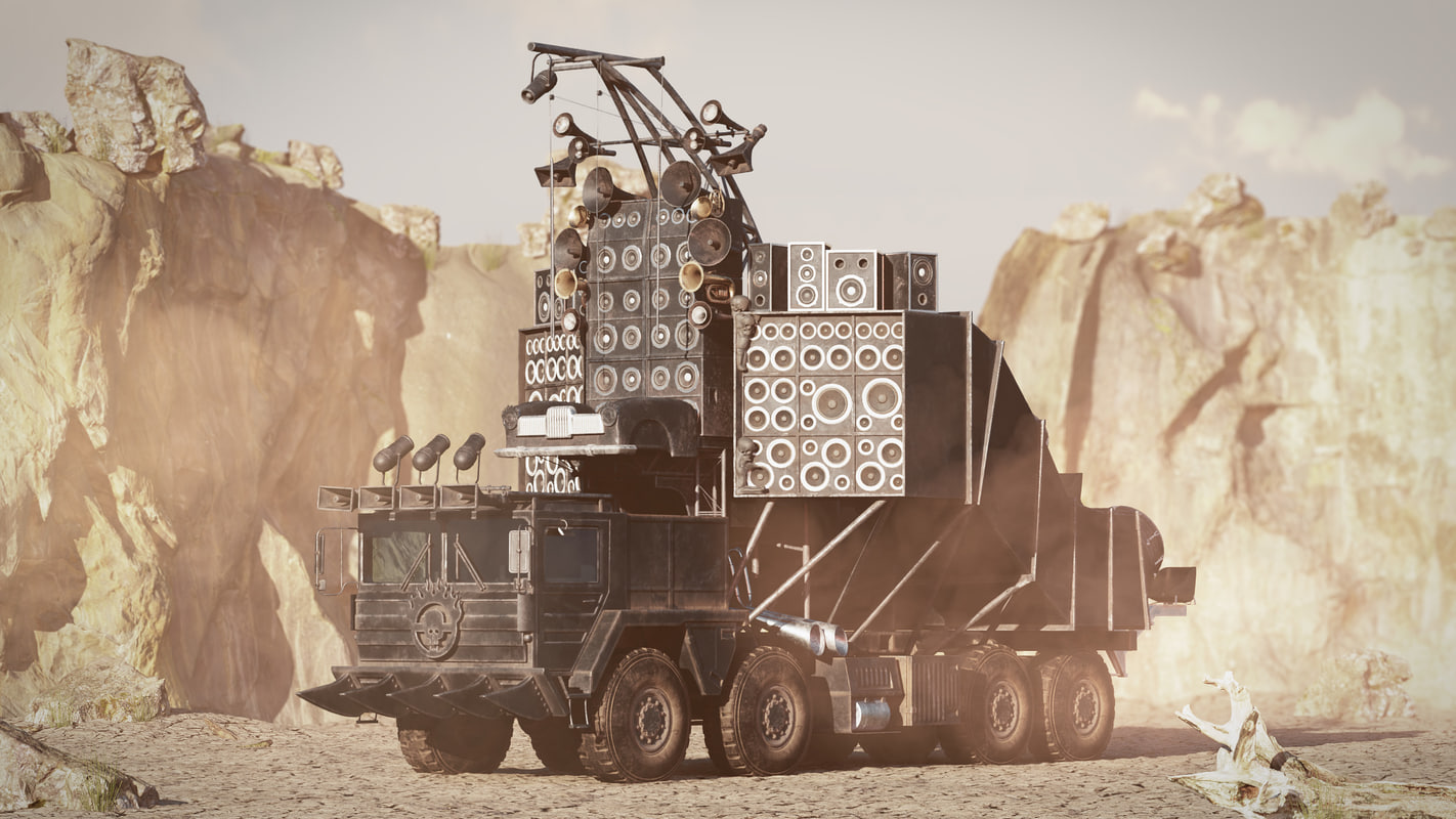 Mad speakerswagon truck speakers 3D model TurboSquid 1190367