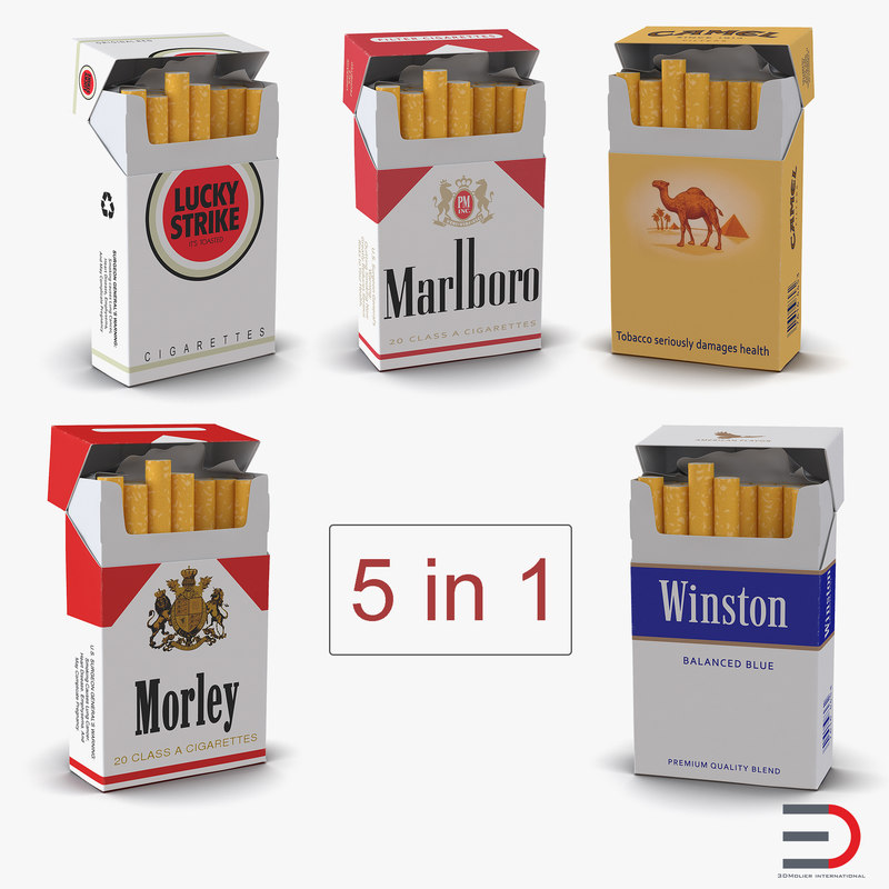 Opened Cigarettes Packs 2 3d - Turbosquid 1190470