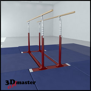 gymnastics parallel bars 3D model