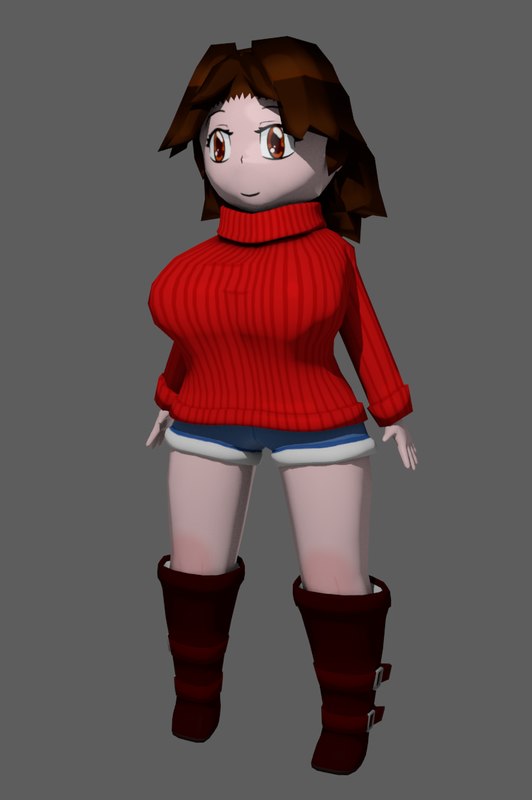 Free 3D female girl model TurboSquid 1190715