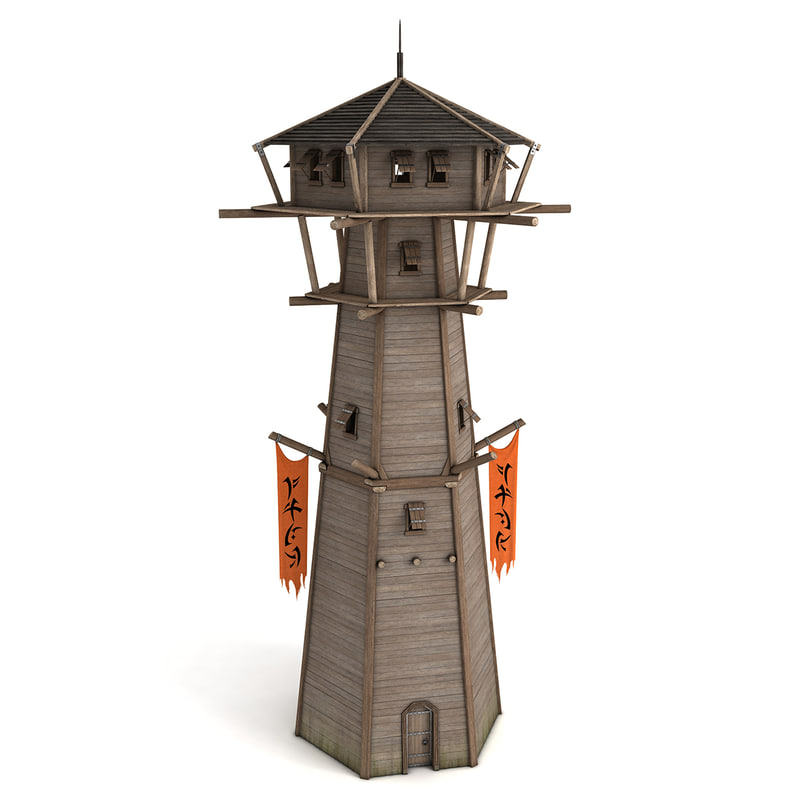3D watchtower wooden guard - TurboSquid 1190804