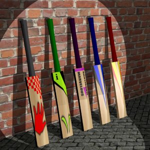 3D model cricket bat