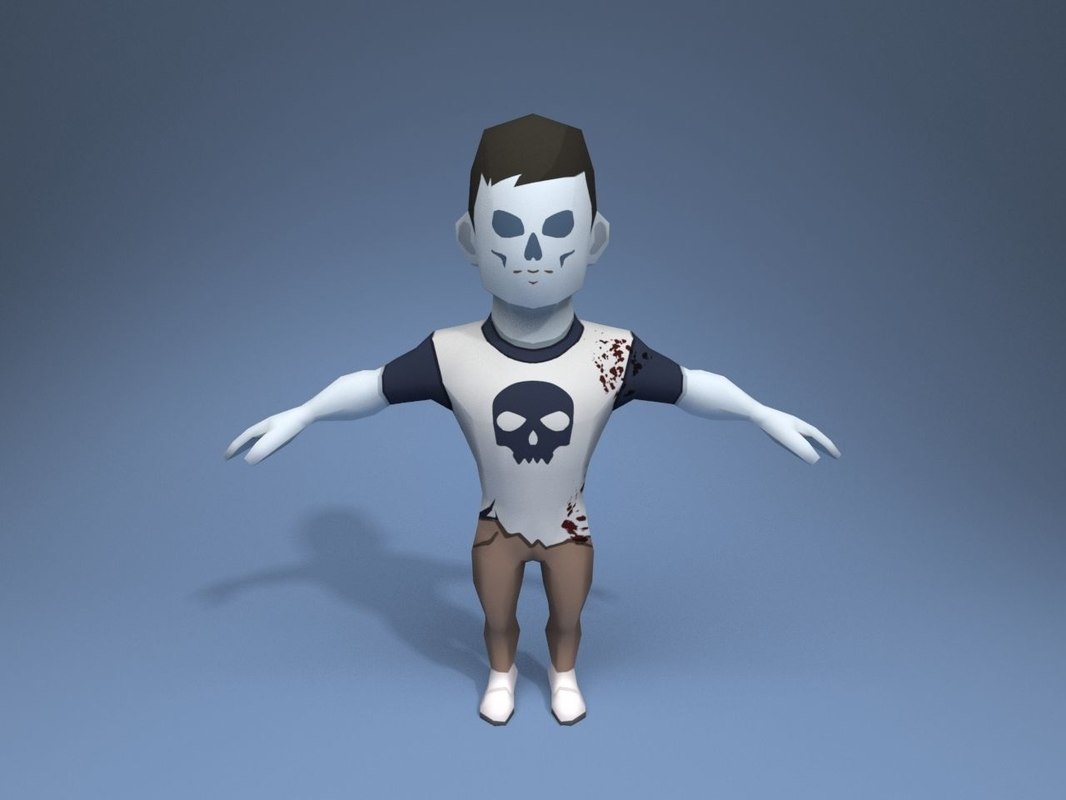 3d Zombie 2 Low Poly Vr Turbosquid 1190909 7963