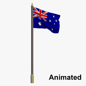 3D flag australia - animation