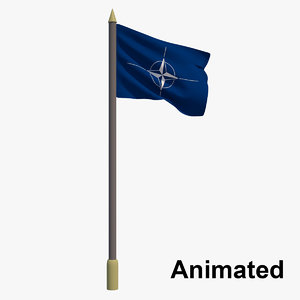 3D flag nato north atlantic