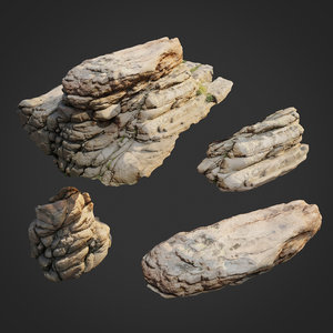 3D model scanned nature stone 009