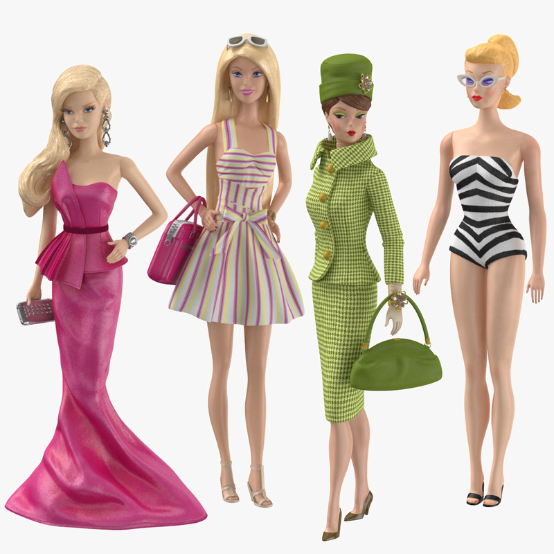 Barbie dolls 01 3D model TurboSquid 1191238