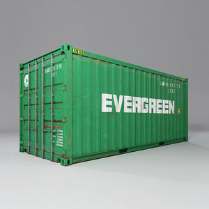 3D 20 feet shipping container