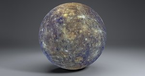 3D 8k mercury globe