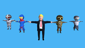 cartoon characters donald trump model