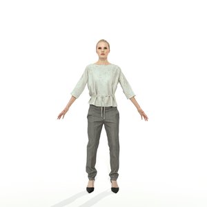 axyz character human 3D model