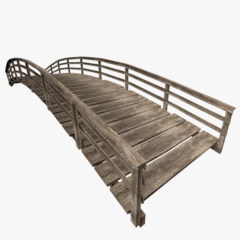 Wood bridge 3D model - TurboSquid 1191412