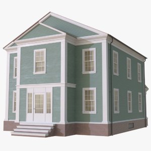 3D colonial house