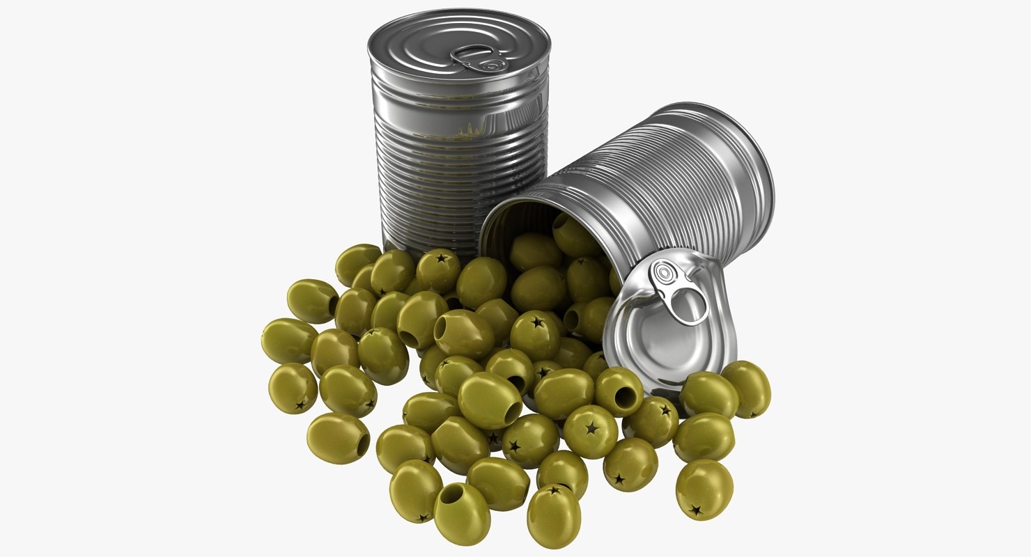Realistic canned olives model TurboSquid 1191507