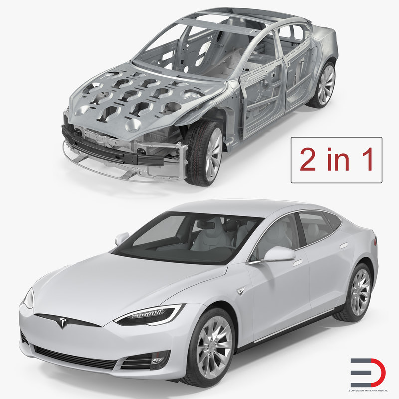 Tesla S Frame Modeled Turbosquid 1191572 Tesla Model S And Frame Collection