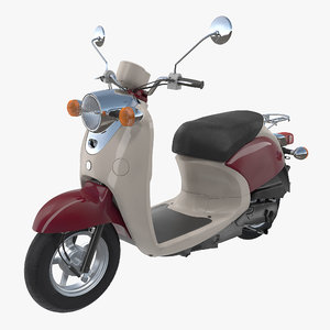 3D classic scooter motorcycle generic