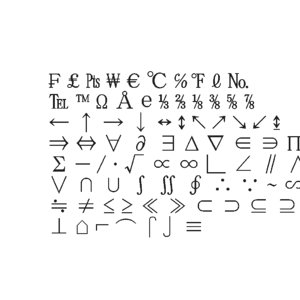 symbols4 ms pmincho font 3D model