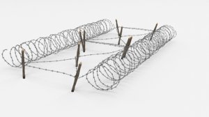 barbed wire obstacle model