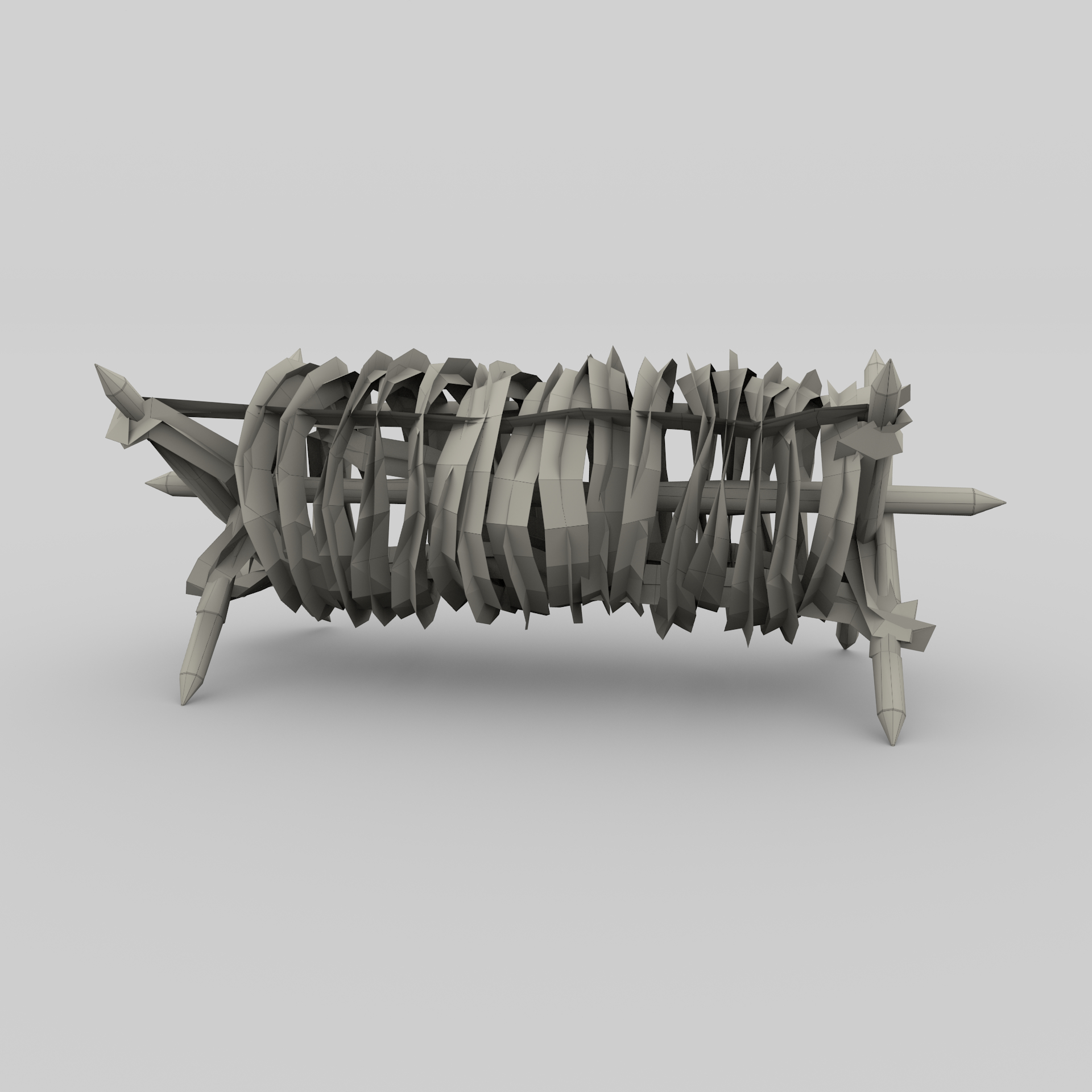 Barbed wire obstacle 3D model TurboSquid 1191730