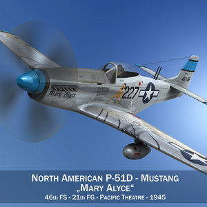 north american p-51d - 3D