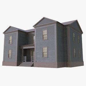 colonial house 8 3D model