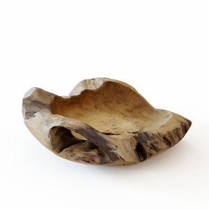 wooden decorative bowl 3D model