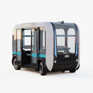 3D self-driving bus rig olli model