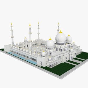 3D sheikh zayed mosque