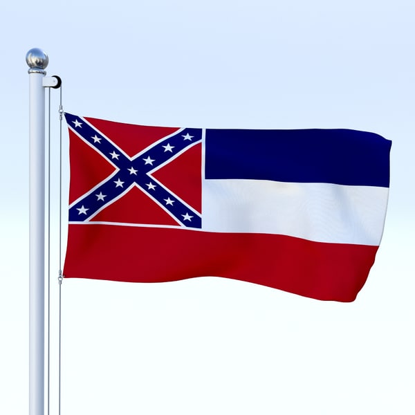 Modelo 3d Bandera De Mississippi Animada Turbosquid 1192109 