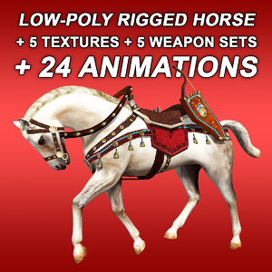 horse weapon shield model