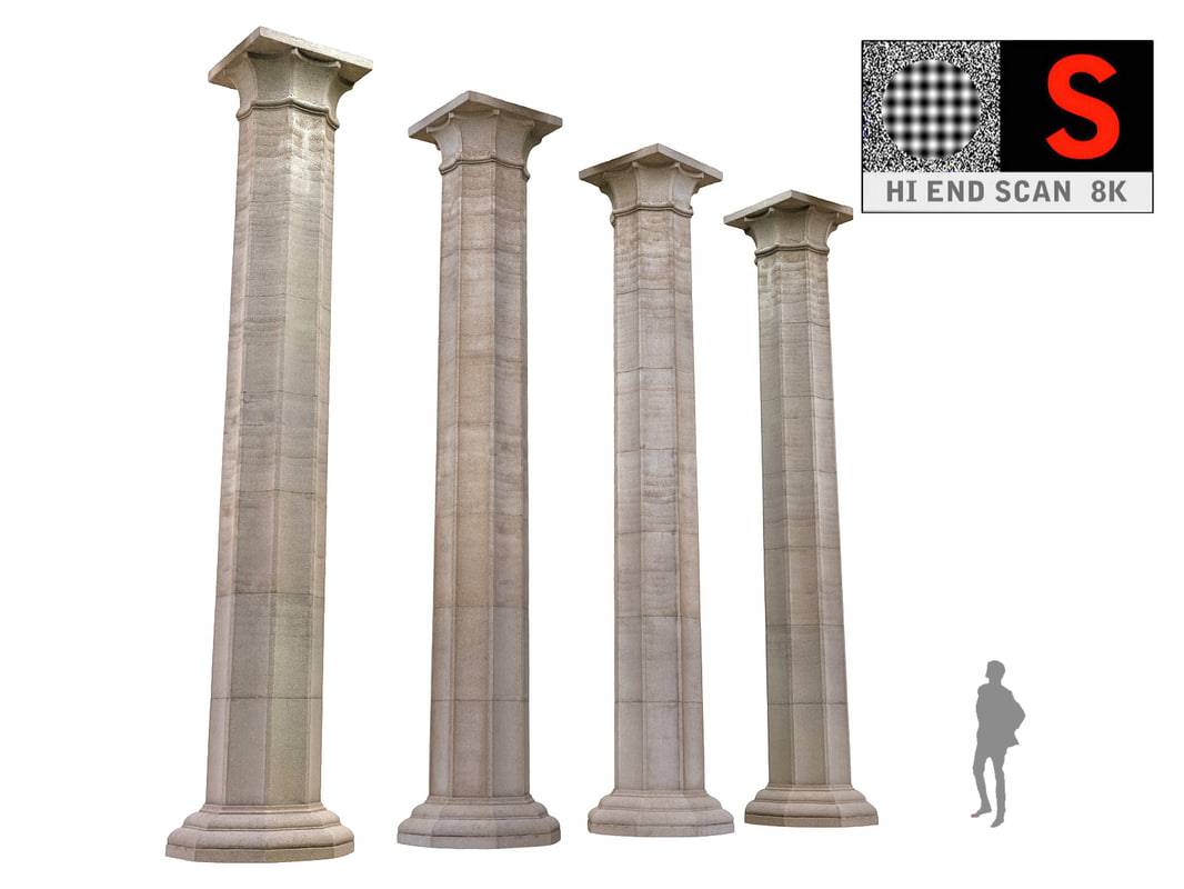 Ancient pillar  ready 3D  model  TurboSquid 1192369