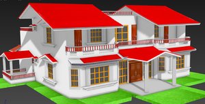 3D duplex house model