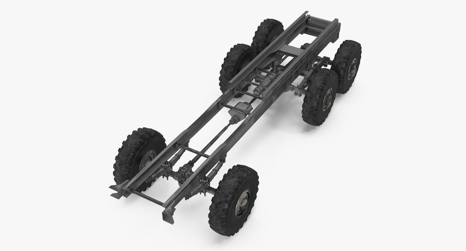 Military Truck Chassis 3d Model Turbosquid 1192480