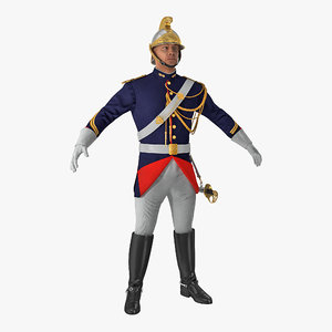 3D french republican guard traditional