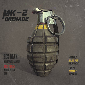 military grenade 3D model