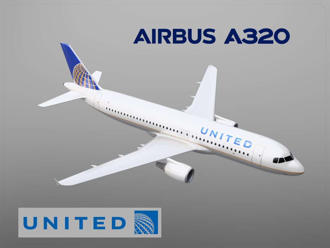 Airbus A320 United Airlines 3d Turbosquid 1192918