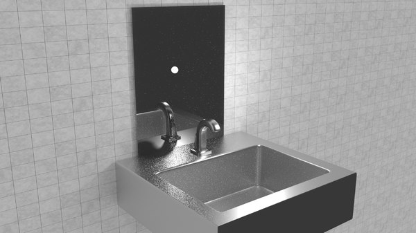 3D sink bathroom house model