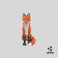 3D fox---sit model