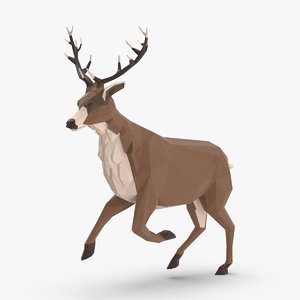 stag---running 3D model