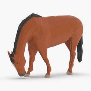3D horse---eating