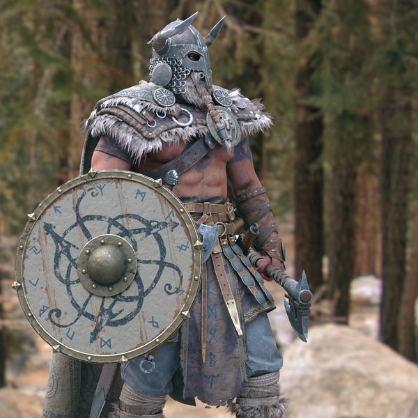 Viking character pbr rigged 3D model - TurboSquid 1193041