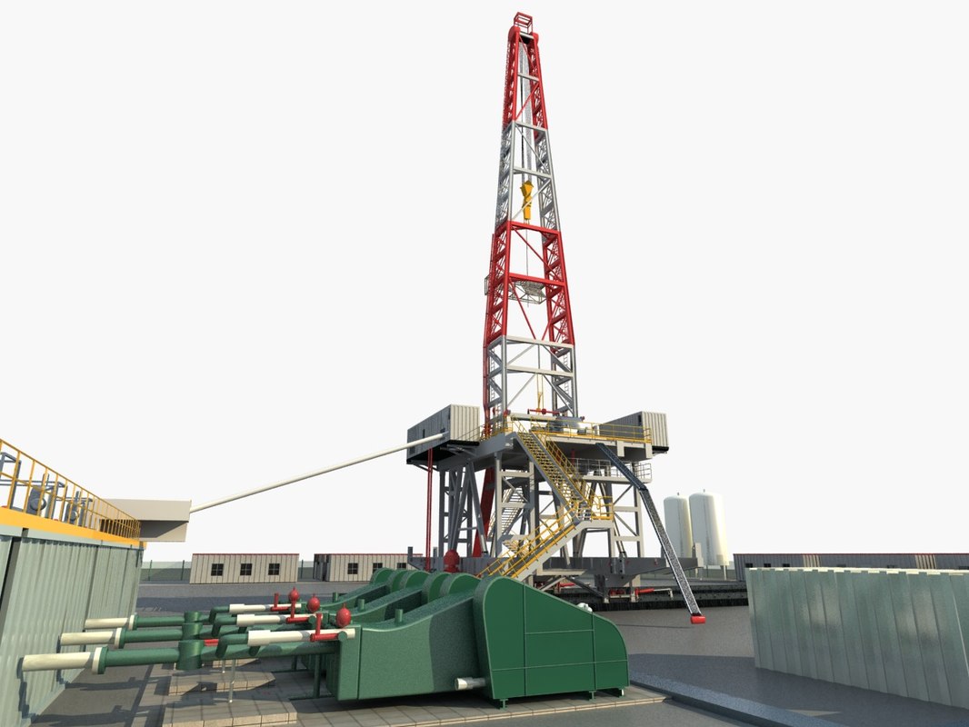 Oil land rig platform 3D TurboSquid 1193179