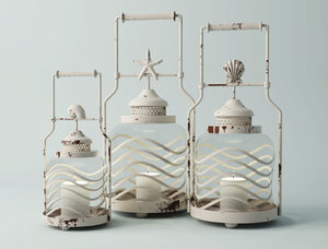 3D frosted globe shell lantern