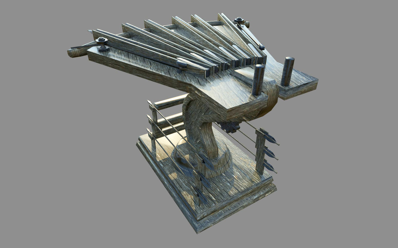 3d Medieval Ballista Arbalet Model Turbosquid 1193452