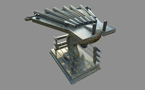 3D medieval ballista arbalet model