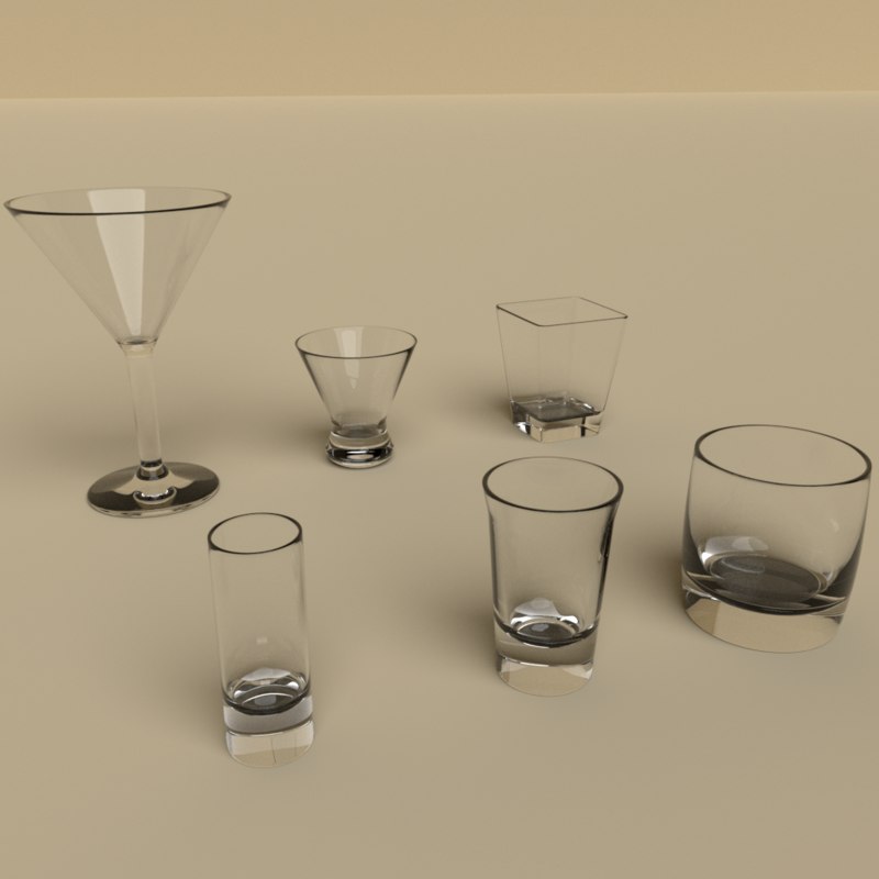 Glas glass 3D model TurboSquid 1193807